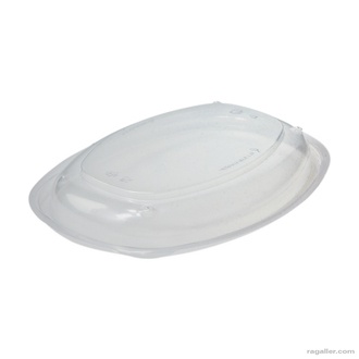 Dom-Deckel PP transparent für Mikrowellenschalen 234x160mm PP schwarz