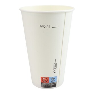 Pappbecher 400ml Ø90mm weiß