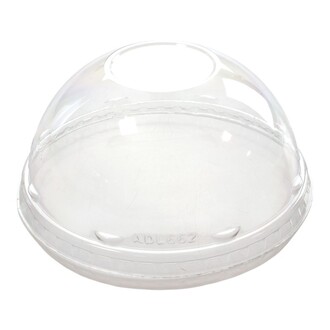 Dom-Deckel ohne Loch PET glasklar für US-Clear-Cup Ø92mm