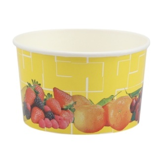 Eisbecher 260ml Ø92mm Höhe: 55mm Hartpapier "Früchte"