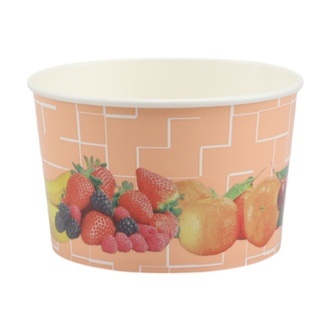 Eisbecher 340ml Ø101mm Höhe: 63mm Hartpapier "Früchte"