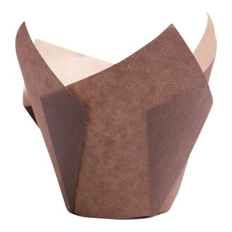 Muffin-Tulip-Wrap 160x160mm Perga-Ersatz dunkelbraun