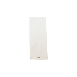 Bäckerfaltenbeutel 419 - 12+5x28cm Recycling Mix Papier gefädelt natur weiß 