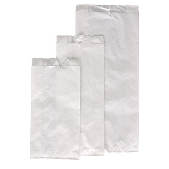 Bäckerfaltenbeutel 427 - 16+6x36cm Recycling Mix Papier gefädelt natur weiß