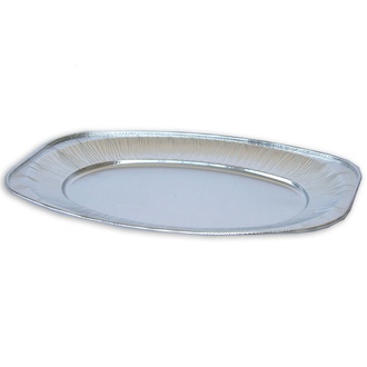 Aluminium-Partyplatten groß oval 548x360mm