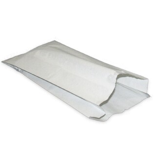 Faltenbeutel 405 - 20+7x32cm Pergament-Ersatzpapier gefädelt weiß