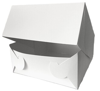 Tortenkarton 22x22x10cm weiß einteilig