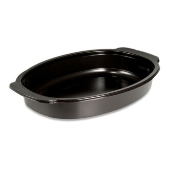 Mikrowellenschalen PP 900ml oval 234x160x48mm schwarz