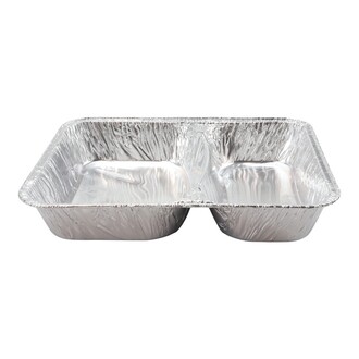 Aluminium-Menüschalen 2-geteilt tief 227x177x39mm Ecoline