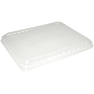 Deckel PP klar 225x175x15mm für Aluminium- und PP Menüschalen 