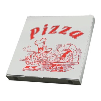 Pizzakarton 40x60x5cm Modell: "Taglio" Qualität: Standard weiß - Neutraldruck