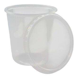 Verpackungsbecher PP mit Deckel 500ml Ø101mm klar