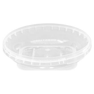 Becher mit Originalitätsverschluß PP 150ml oval 131x95mm klar ohne Deckel