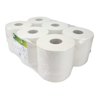 Toilettenpapier Mini-Jumbo Rollen JT1 2-lagig 180m Waffelprägung hochweiß