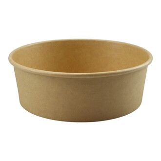 Salatschalen Ø184mm Höhe 60mm Karton Kraft braun 1100ml 