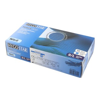 Nitril-Handschuhe L ungepudert rutschfest blau