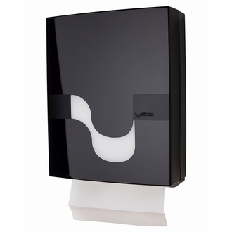 Falthandtuch-Spender celtex (400-800 Blatt alle Formate) Kunststoff schwarz 