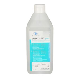 Schnelldesinfektion Descosept Pur alkoholisch VAH/DGHM gelistet 1l Flasche - LQ (VOC-Gehalt = 45 %)