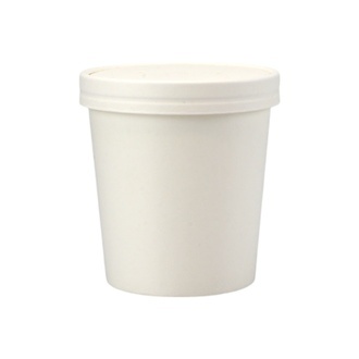 Soup2Go-Container 16oz/450ml mit Deckel weiß PE-beschichtet