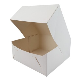 Tortenkarton 22x22x10cm weiß einteilig