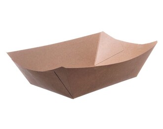 Foodtray Größe "S"  oben: 165x100mm - Boden: 102x59x40mm Karton  braun