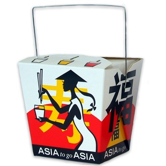 AsiaNoodle-Box mit Henkel 26oz/750ml rechteckig "Asia Grabbers"
