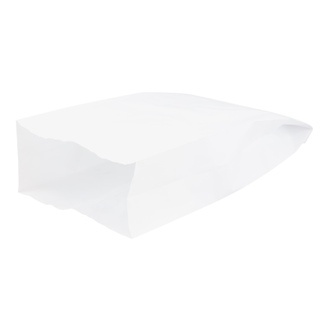 Hähnchenbeutel/Warmhaltebeutel 2-lagig 1/2 (10,5+5,5x24cm) weiß ohne Motiv