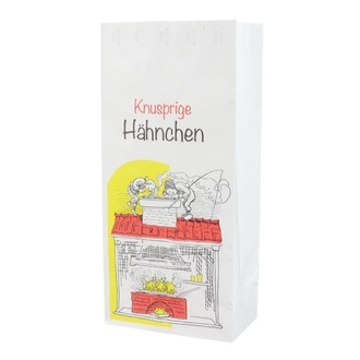 Hähnchenbeutel 3-lagig 1/2 (10,5+6x23cm) Motiv: "Max & Moritz"