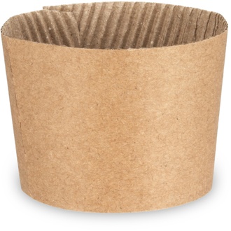 Java Jackets aus Hartpapier, braun, recycelbar, für Coffee Cups 12-20 oz