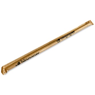 Bio-Trinkhalme Papier 20cm Ø6mm starr gehülst braun