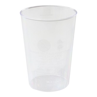 Trinkglas PS 100ml (Ø55mm) mit Eichstrich glasklar