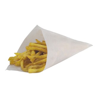 Spitztüten 19cm - 125g Pergament-Ersatzpapier gefädelt weiß