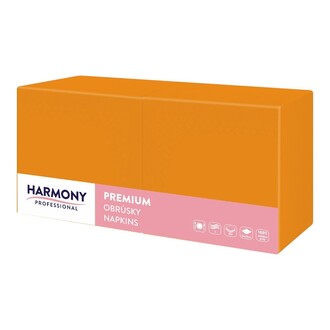 Tissue-Servietten 33x33cm 3-lagig 1/4 Falz orange
