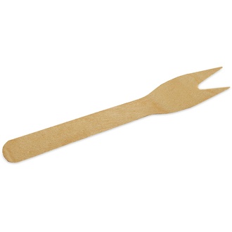 Gyros/Salatgabel Holz 12cm 2-zinkig 