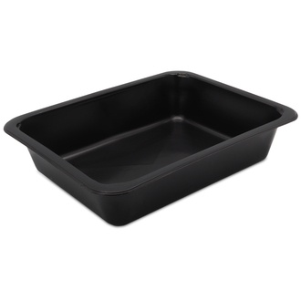 PP-Menüschalen Mehrweg ungeteilt 227x178x45mm schwarz