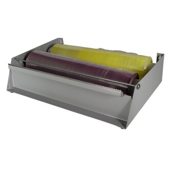 Doppelrollenspender pulverbeschichtetes Stahlblech grau für Folie 45cm breit 