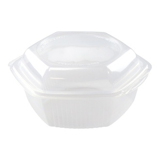Haushaltsboxen mit anhängendem Deckel PP 750ml 172x164x84mm sechseckig transparent