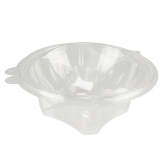 Salatschalen mit abreißbarem Deckel rPET 250ml 121x123x60,3mm rund klar "Sekipack" 