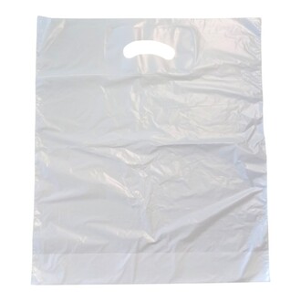 Griffloch-Tragetaschen DKT MDPE 38x45+5cm T23 weiß