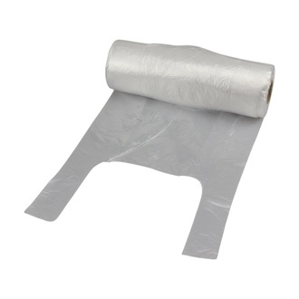 Knotenbeutel HDPE 3kg 220+110x390mm 8my Rolle transparent