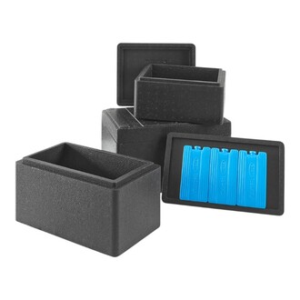 Thermobox mit Deckel 295x220x150 mm schwarz 3Kg, Innenmaße 235x160x105mm