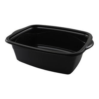 Mikrowellenschale PP 1800ml schwarz 254x187x80mm