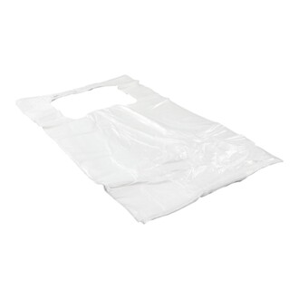 Knotenbeutel HDPE 3kg 220+110x390mm 7my geblockt transparent