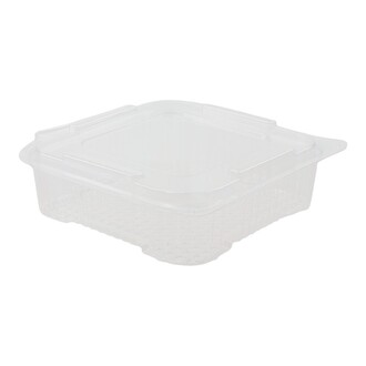 Salatschalen mit anhängendem Deckel OPS 750ml eckig 160x160x40mm klar 