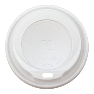 Deckel PS mit Trinkloch weiß für Coffee-Cups Ø90mm