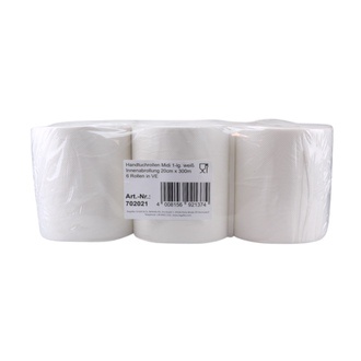 Handtuchrollen Midi 1-lagig 20cmx300m Tissue weiß Innenabrollung
