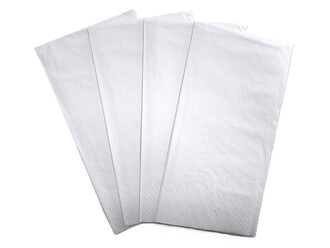 Tissue-Servietten 33x33cm 3-lagig 1/8 Kopffalz weiß