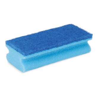 Scheuerschwamm mit Griff 15x7x4,5cm nicht kratzend blau/blau 