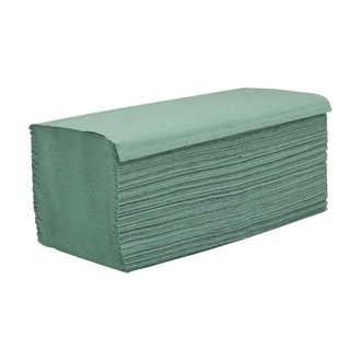 Falthandtücher 1-lagig 25x23cm Z-Falz Recycling grün
