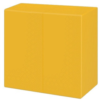 Tissue-Servietten 33x33cm 3-lagig 1/8 Kopffalz gelb